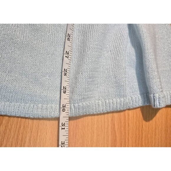 Abercrombie Kids Sweater Dress 13/14 Metallic Blue long Sleeve Pullover Casual - Picture 8 of 15